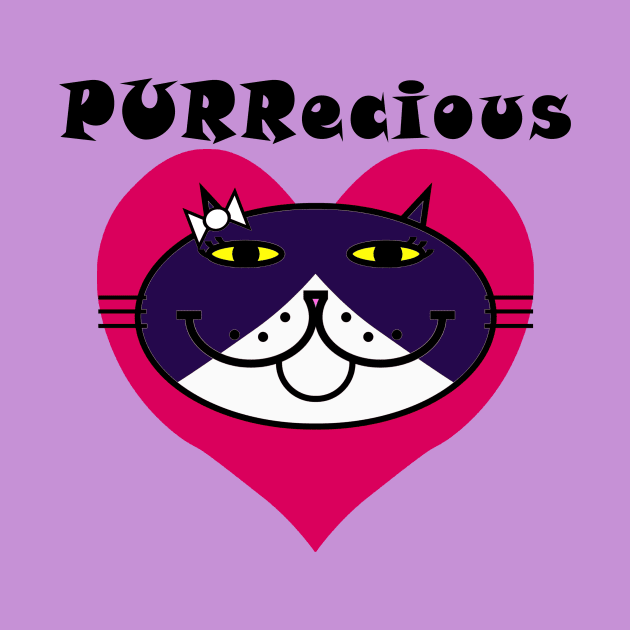 PURRecious - tuxedo cat by RawSunArt