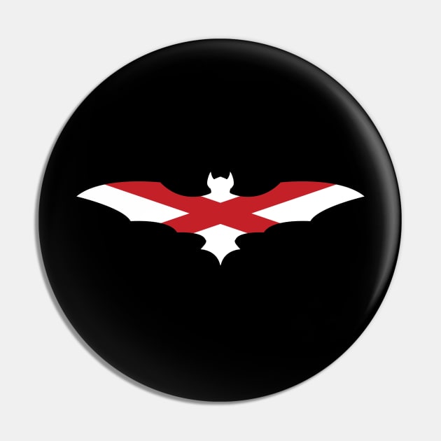 Alabama Bat Flag Pin by Wickedcartoons