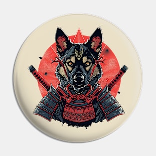 samurai dog Pin