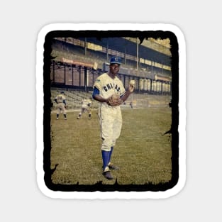 Lou Brock Warming up At The Polo Grounds, 1962 Magnet