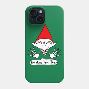 Funny Christmas Santa Claus Elf All Over Your Toys Phone Case