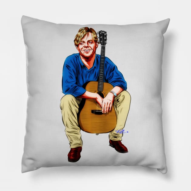 Pat Green - An illustration by Paul Cemmick Pillow by PLAYDIGITAL2020