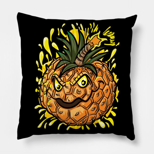 Pineapple Bomb Splash Pillow by eShirtLabs