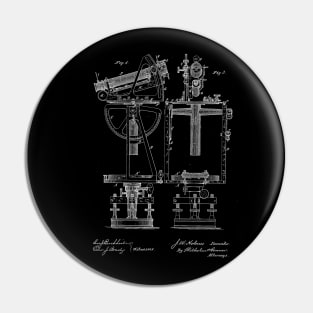 solar theodolite Vintage Patent Drawing Pin