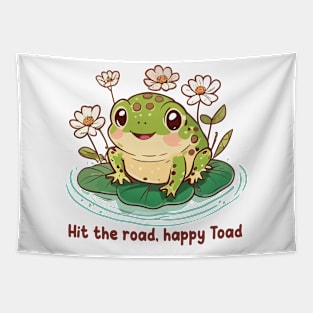 Hit the road, happy Toad Tapestry