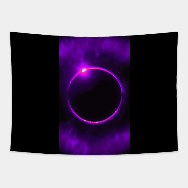 Purple Solar Eclipse Tapestry by The Black Panther