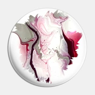 Red/Purple/White Acrylic Pour Painting Pin