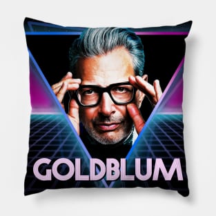 Jeff Goldblum Retro Neon Landscape Pillow