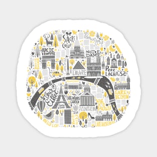 paris map Magnet