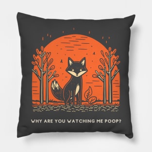 Pooping Fox Pillow