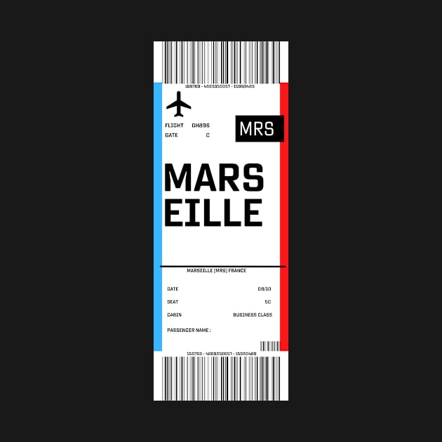 Boarding pass for Marseille by ghjura