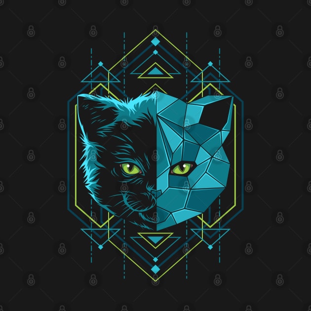 Cat Head Geometry by fooart