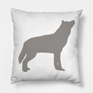 Wolf Silhouette Pillow