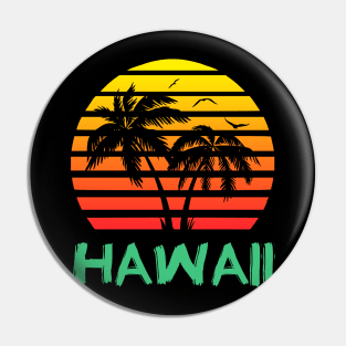 Hawaii 80s Sunset Pin