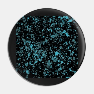 Blue splashes on black Pin