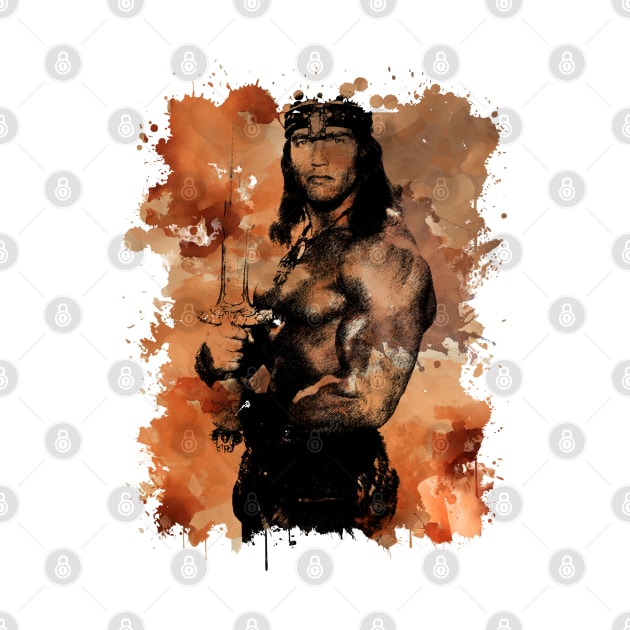 Conan The Barbarian Thulsa Doom - Brown Watercolor Splash by sgregory project