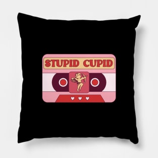 Stupid Cupid Cassette Tape Love Sucks Anti Love Anti Valentines Day Pillow