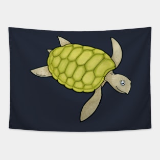 Happy Sea Turtle Tapestry