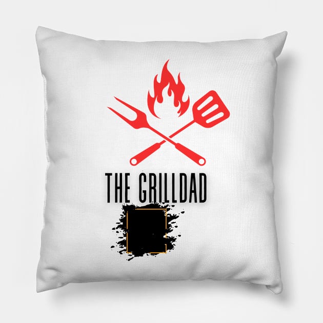 the grill dad t shirt Pillow by gorgeous wall art