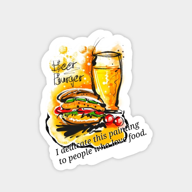 Hamburgers and beer Magnet by kwonjossi