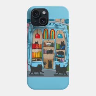 Bouquins et Felins Cat Bookstore Phone Case