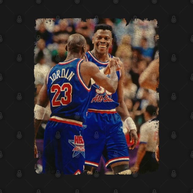 Patrick Ewing and Michael Jordan of The Eastern Conference All-Star Game, 1993 by Wendyshopart