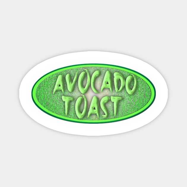 Avocado Toast Love Vintage Style Fun Logo Magnet by Tshirtfort