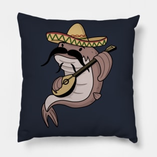 Catfish in sombrero Pillow