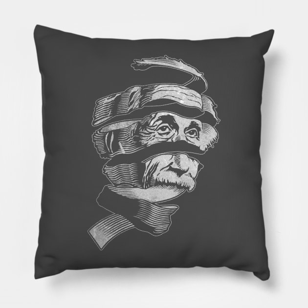 E=MC ESCHER(1 color variant) Pillow by tomburns