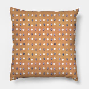 Orange Pills Pattern Pillow