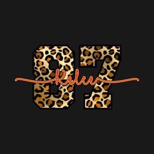 Travis Kelce 87 Swiftie Fans Leopard Print T-Shirt