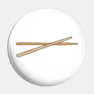 Drum Sticks Concert Illustration Pin