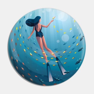 Ailana - Diver Girl Pin