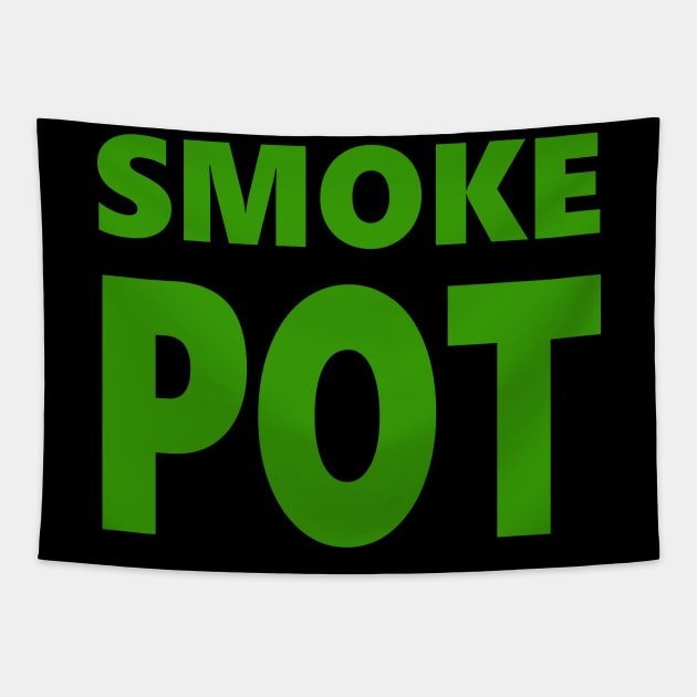 SMOKE POT - green vintage Tapestry by ohyeahh