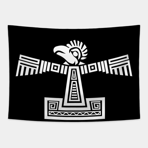 Aztec Bird white Tapestry by JDP Designs