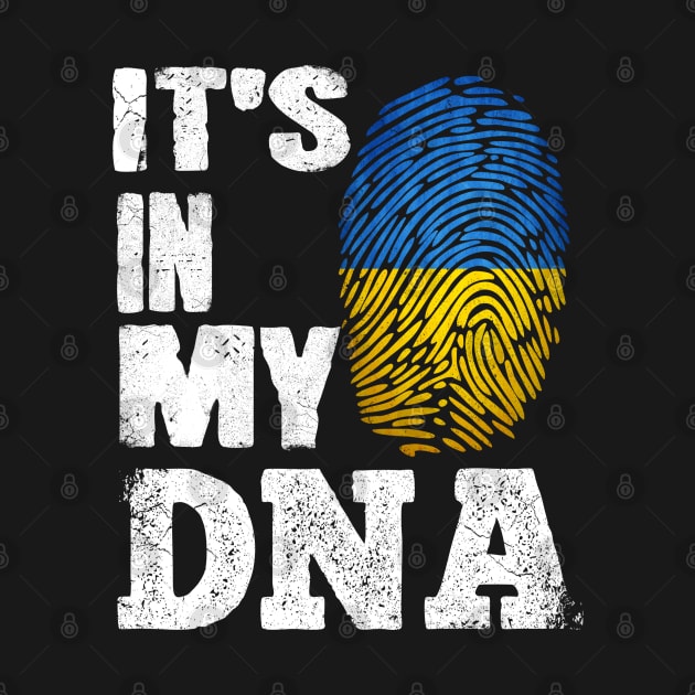 It's In My DNA Ukrainian Blood Inside Me T-Shirt | Ukraine Flag Gift by BeHappy12