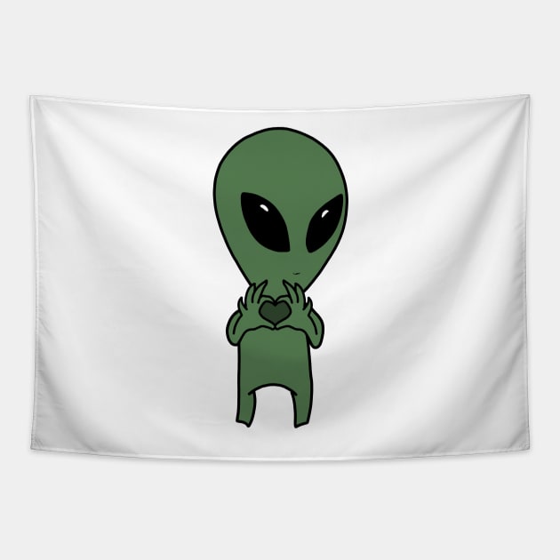 Love Alien - We come in peace Tapestry by ro83land