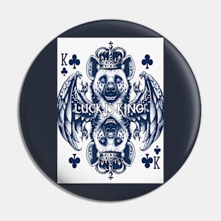 Lucky Hyena King of Clubs Pin