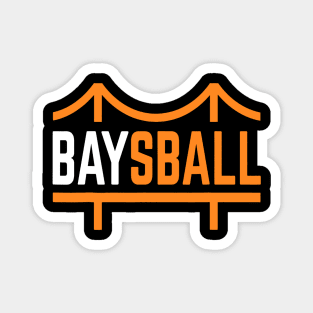 Baseball Inspired San Francisco Baysball Bay Magnet