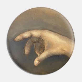 Portrait of A Hand Oil on Canvas Painting Pin