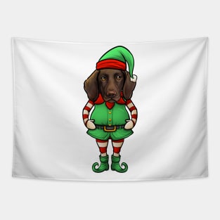 German Shorthaired Pointer Christmas Elf Tapestry