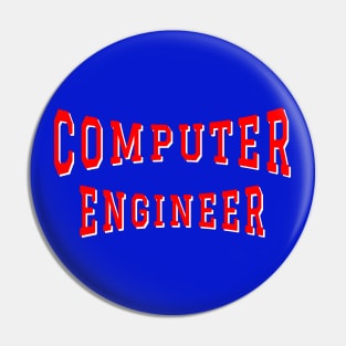 Computer Engineer in Red Color Text Pin