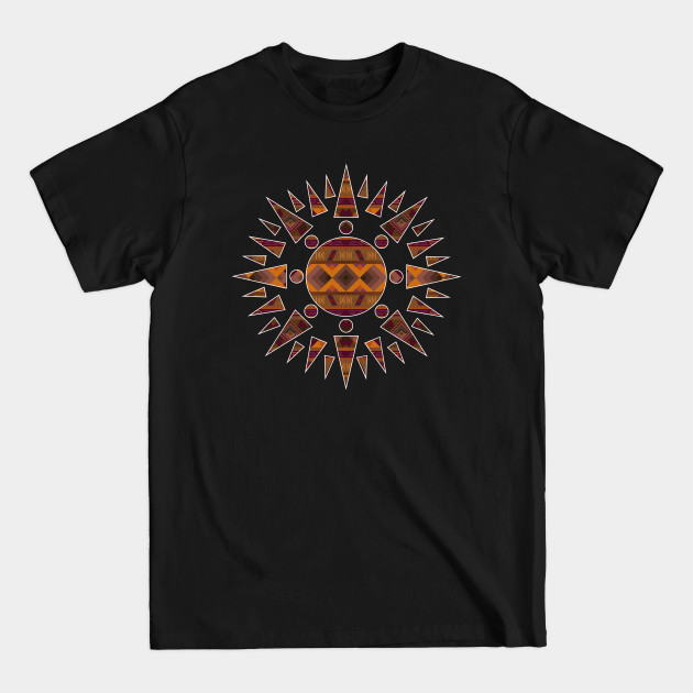 Discover Native American pattern design Earth colours Inside a Sun - Native American - T-Shirt