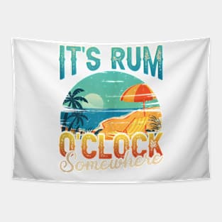 Its Rum Oclock Somewhere Summer Vacation Beach Drinking Tank Top Tapestry