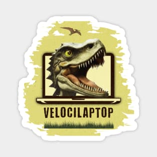 Velocilaptop Funny Raptor Computer Nerd Magnet