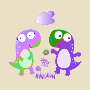 2 Cute Dinosaurs T-Shirt