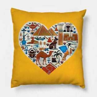 Bastet Egyptian Heart Pillow