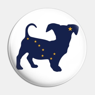 Chiweenie Dog Lover Alaska Flag Pin