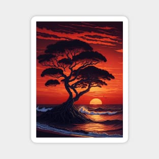 Golden Hour Serenity Magnet