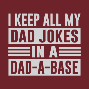 I Keep All My Dad Jokes In A Dad A Base T-Shirt